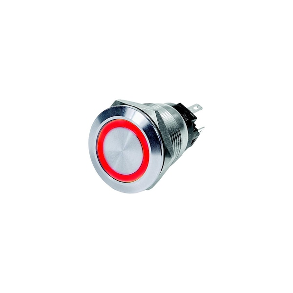 Blue Sea Systems Blue Sea Push Button LED Ring Switch, Red, Off-On 4163 - main